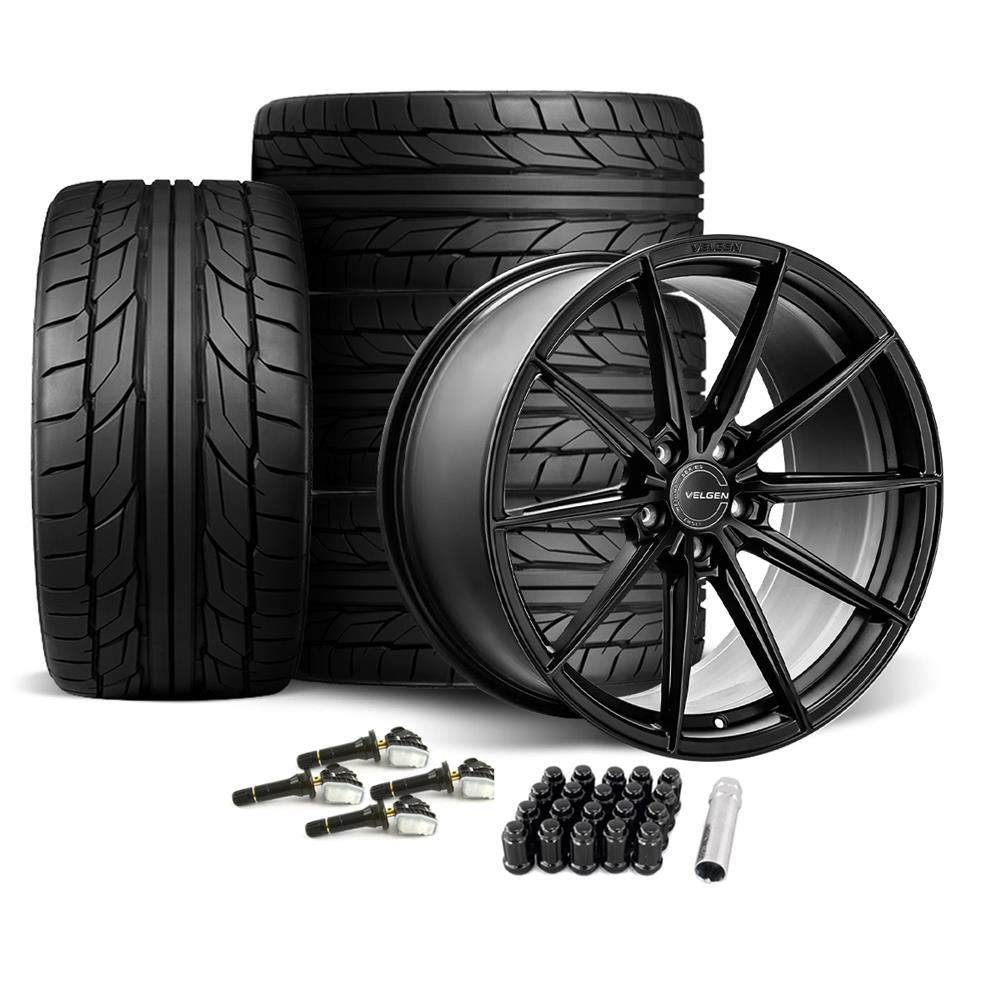 2024-26 Mustang Velgen VF10 Wheel & Nitto Tire Kit - 20x10/11  - Satin Black