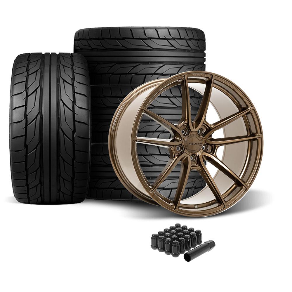 2005-14 Mustang Velgen VF5 Wheel & Nitto Tire Kit - 20x10/11 - Gloss Bronze