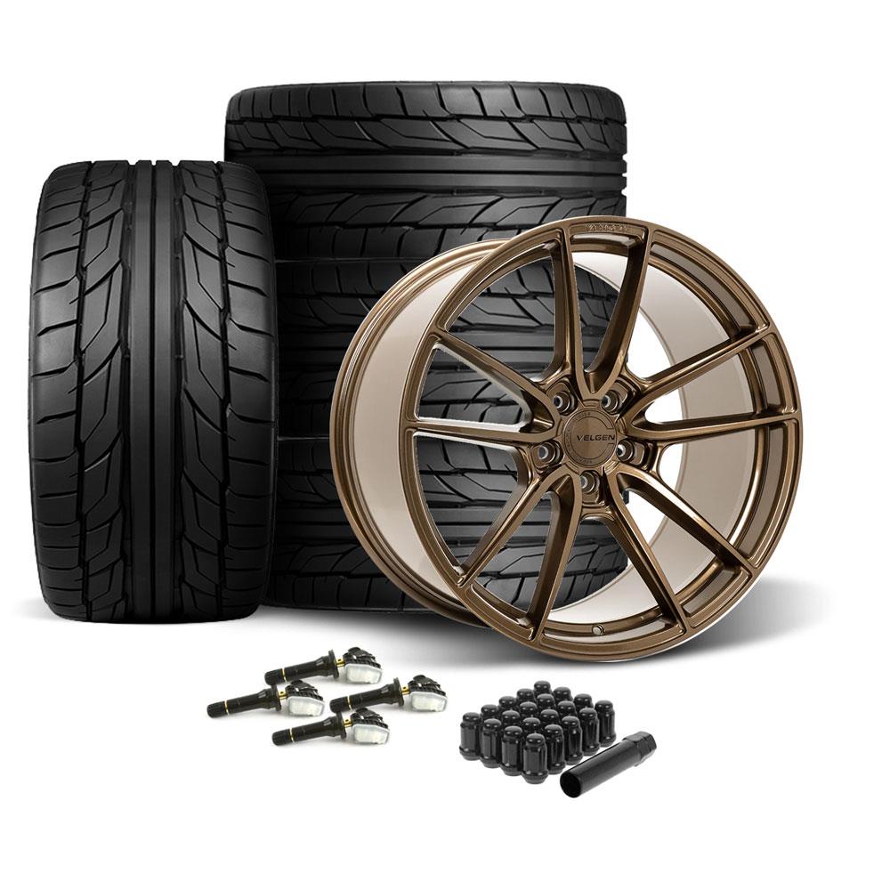 2015-23 Mustang Velgen VF5 Wheel & Nitto Tire Kit - 20x10/11 - Gloss Bronze