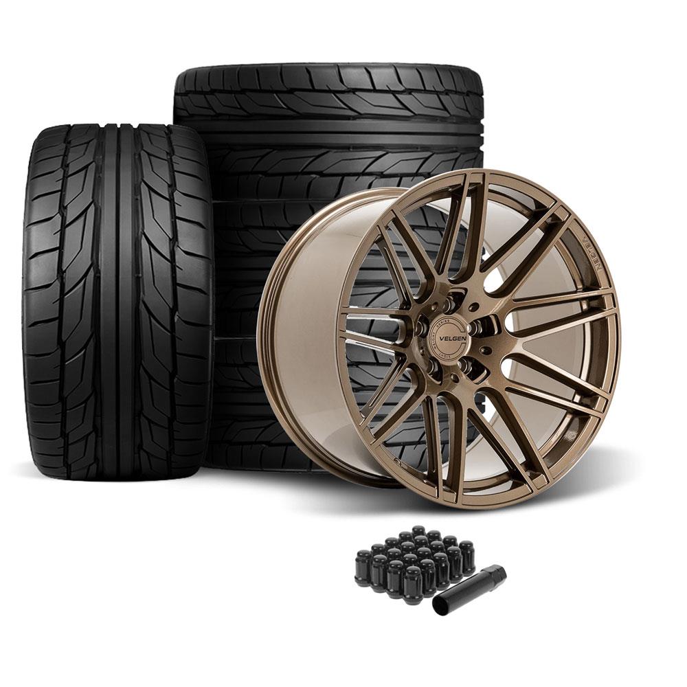 2005-2014 Mustang Velgen VF9 Wheel & Nitto Tire Kit - 20x10/11 - Gloss Bronze