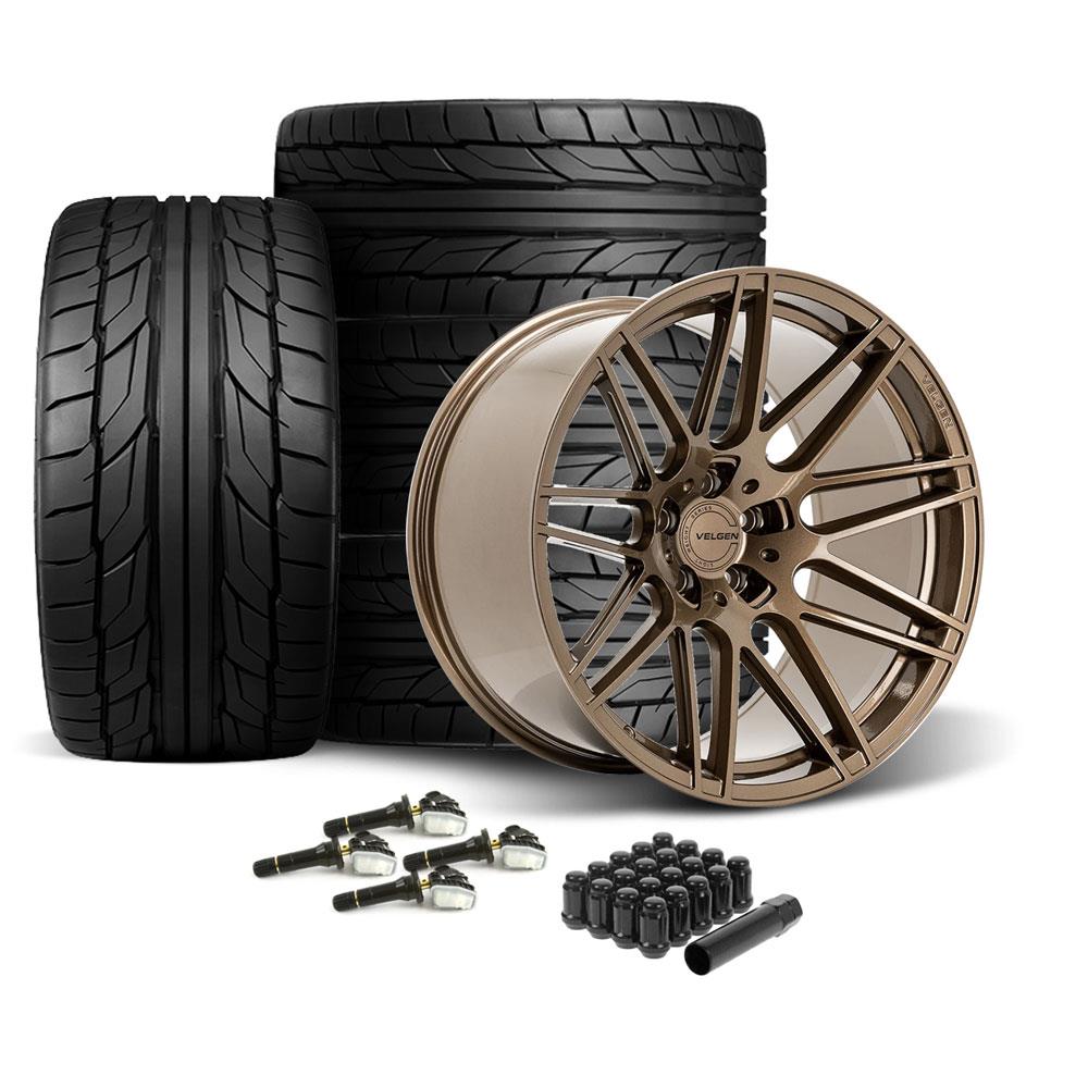 2015-2023 Mustang Velgen VF9 Wheel & Nitto Tire Kit - 20x10/11 - Gloss Bronze
