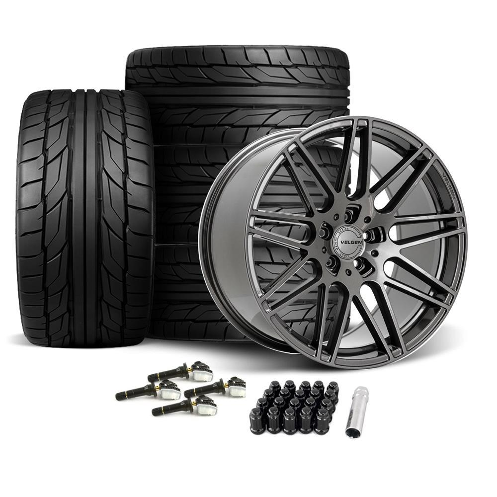 2024-25 Mustang Velgen VF9 Wheel & Nitto Tire Kit - 20x10/11  - Gloss Gunmetal
