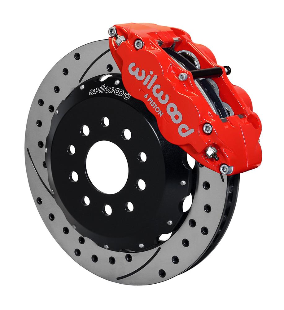 2005-14 Mustang Wilwood Superlite 6R Front Brake Kit - 6 Piston - 13" - Red